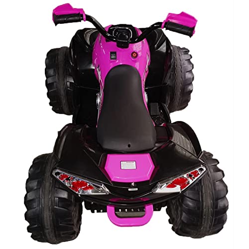 ATAA Quad eléctrico Infantil 12v - Rosa - Quad eléctrico para niños y niñas con batería 12v y Mando para Padres