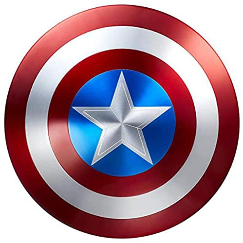 Avengers Réplica de Marvel Escudo Capitan America 60Cm, 1:1 Accesorios de Disfraces Retro de Halloween para Adultos Accesorios Bar Escudo Decoraciones Edición 75 Aniversario