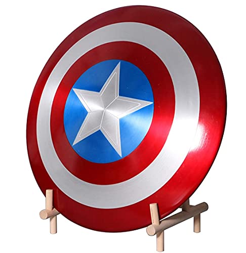 Avengers Réplica de Marvel Escudo Capitan America 60Cm, 1:1 Accesorios de Disfraces Retro de Halloween para Adultos Accesorios Bar Escudo Decoraciones Edición 75 Aniversario