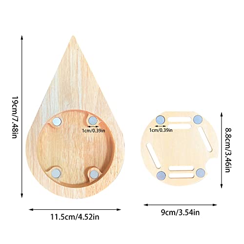 Awesomeonei Colgador de medallas de Madera, medallas de Gota de Agua, Soporte de exhibición, Costura, decoración del hogar