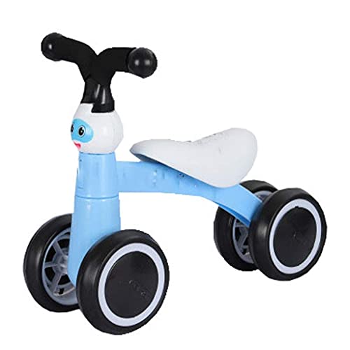 Baby Trike Trike PresentTrike Baby Balance Bike, Pedal- Free Balance Bike Walking Balance Training Bicicleta antideslizante 4 ruedas son muy adecuadas para niños de 1 a 3 años, azul (color Happy house