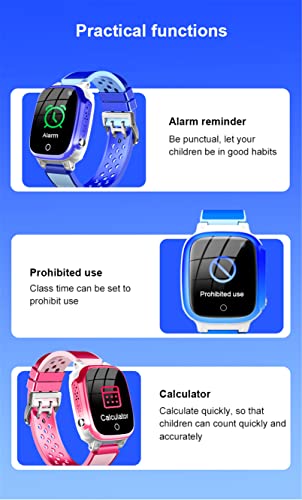 BAIDEFENG 1.44 Pulgadas Kids Smart Game Watch, IP67 Smartwatch Impermeable con 7 Rompecabezas Cámara GPS conversación de Voz de Dos vías para 3-12 años Estudiantes Niños Niños Regalo,Azul