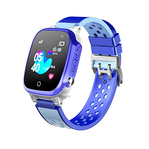 BAIDEFENG 1.44 Pulgadas Kids Smart Game Watch, IP67 Smartwatch Impermeable con 7 Rompecabezas Cámara GPS conversación de Voz de Dos vías para 3-12 años Estudiantes Niños Niños Regalo,Azul