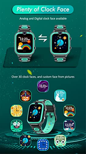 BAIDEFENG Juego de niños SmartWatch, 1.44"HD Touch Screen Smart Watch for Kids con 7 Juegos educativos Dual Video Photo Camera MP3 Player para niños de 3 a 12 años para niños,Rosado