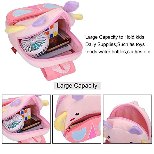 BAIGIO Mochila Infantil Kindergarten,Pequeñas Mochilas Bolsas Escolares de Dibujos Animados Animales para Niñas Primaria 3D Suave Mochila de Felpa Bebe Guarderia Preescolar para 2-4 Años (Mariposa)