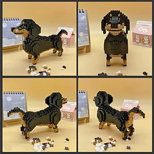 Balody Figura para armar con nanobloques. Perro Dachsund, Teckel o Salchicha