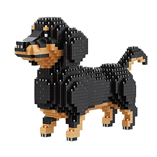 Balody Figura para armar con nanobloques. Perro Dachsund, Teckel o Salchicha