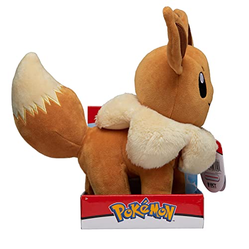 Bandai Pokémon Evoli (Eevee) - Peluche de 30 cm Todo suave-WT0061, WT0061