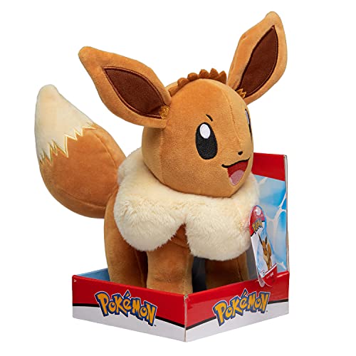 Bandai Pokémon Evoli (Eevee) - Peluche de 30 cm Todo suave-WT0061, WT0061