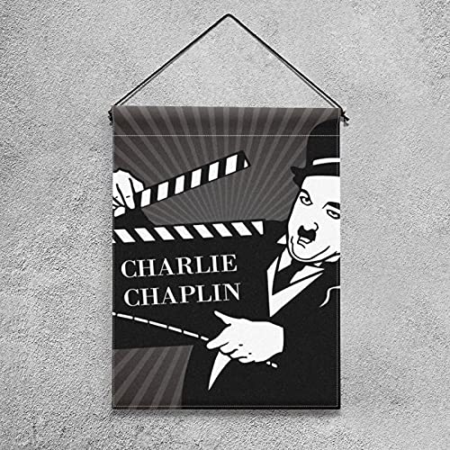 Bandera de jardín de doble cara /12x18in/ Banderas de la bandera de la casa de bienvenida de poliéster,cartel de charlie chaplin tablero de la palmada