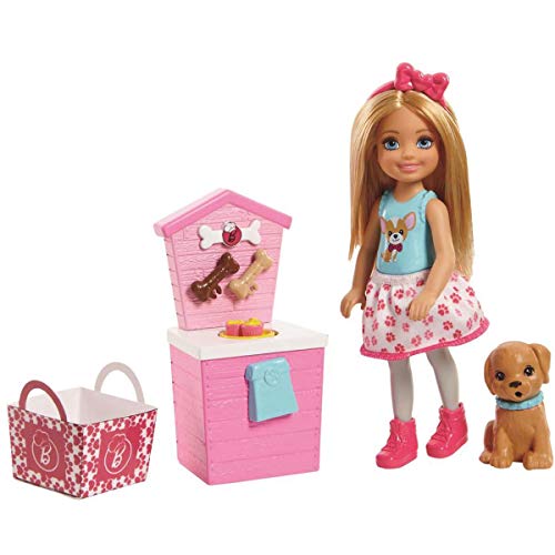 Barbie Chelsea Junior, muñeca y Tienda de mascotas (Mattel FHP67)