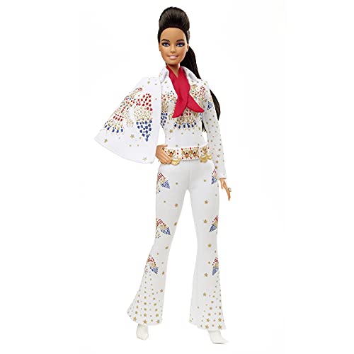 Barbie Signature Colección Música Elvis Presley, muñeca de colección de juguete (Mattel GTJ95)