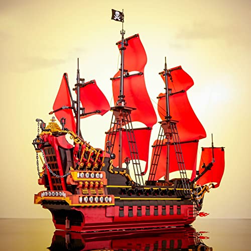 Barco Pirata Creativo La Venganza La Reina, 3694 Piezas La Serie MOC War, Compatible con Lego Bricks Kit De Modelo De Bricolaje Grande