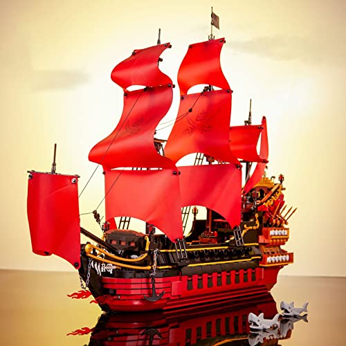 Barco Pirata Creativo La Venganza La Reina, 3694 Piezas La Serie MOC War, Compatible con Lego Bricks Kit De Modelo De Bricolaje Grande