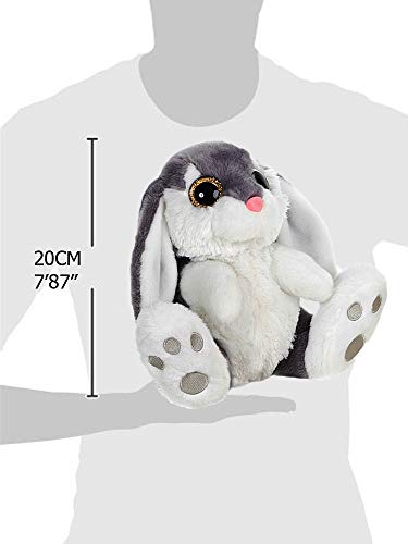 BARRADO Conejo de Peluche Sentado - Calidad Super Soft (Gris, 20cm)