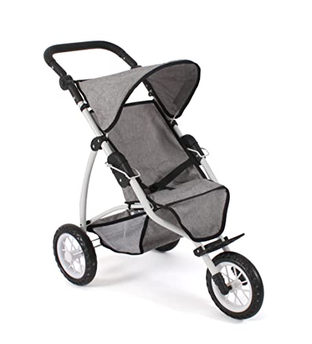 Bayer Chic 2000-Leon-Carrito para muñecas, Color Gris Mezclado (613 19)