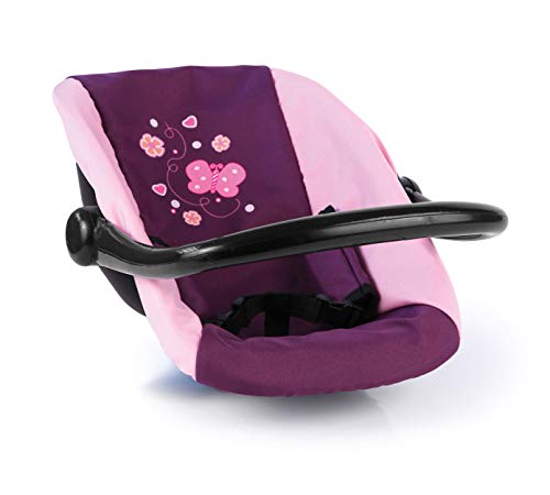 Bayer- Silla de Coche, Accesorios, Asiento para bebé de muñecos, Rosa, pùrpura, Color, Lila (67657AA)