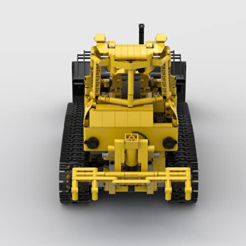 BBDI Juego de construcción de Bulldozer, 1436 piezas, MOC-89775, RC Crawler Bulldozer, modelo compatible con Lego Technic Caterpillar 977K, carga estática para orugas