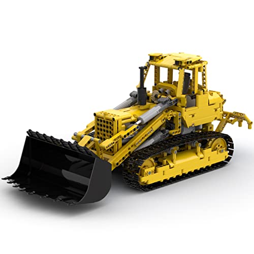 BBDI Juego de construcción de Bulldozer, 1436 piezas, MOC-89775, RC Crawler Bulldozer, modelo compatible con Lego Technic Caterpillar 977K, carga estática para orugas