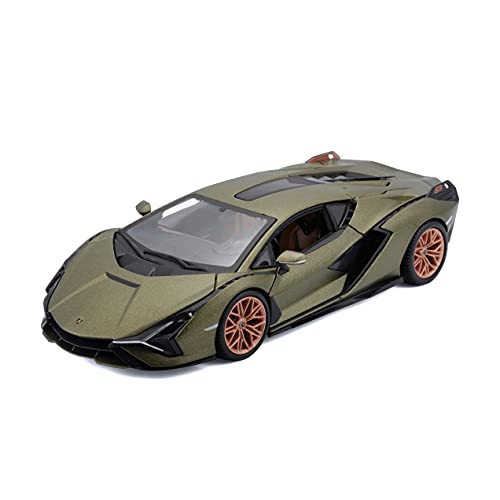 Bburago 18-21099-00000053 Lamborghini Sian FKP 37 Escala 1:24 Coche Modelo de Coche, Verde Mate