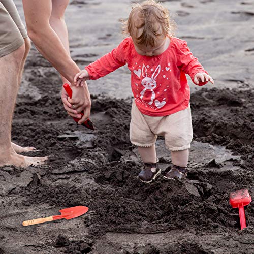 BESPORTBLE Mini Palas de Arena de Madera para Niños con Pala de Hierro Juguetes de Excavadora de Playa Herramientas de Jardín para Niños Equipo de Caja de Arena de Playa para Niños Juguetes