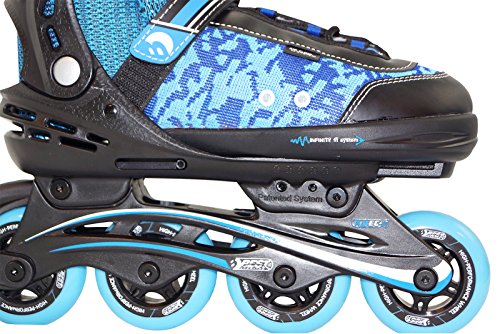 Best Sporting- Inline-Skates Patines en línea para niños Abec 5, Color azul y negro, 29-34 (30113) , color/modelo surtido