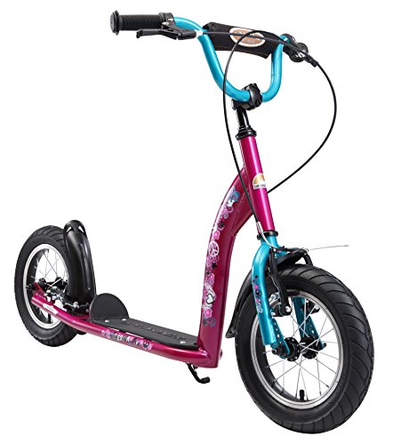 BIKESTAR Patinete Infantil Patineta Scooter Premium Scooter para niños y niñas a Partir de 6-7 años | Edición 12" Sport | Rosa & Turquesa