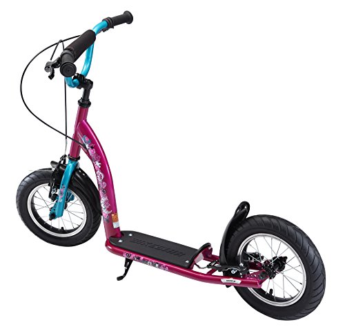 BIKESTAR Patinete Infantil Patineta Scooter Premium Scooter para niños y niñas a Partir de 6-7 años | Edición 12" Sport | Rosa & Turquesa