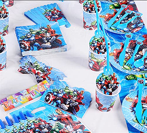 BINQILIN 87Pcs Vajilla de Fiesta Decoración de Fiesta Fiesta de cumpleaños Decoración de Fiesta Infantil Fiesta de Anime Suministros para la Fiesta Kit de decoración de cumpleaños