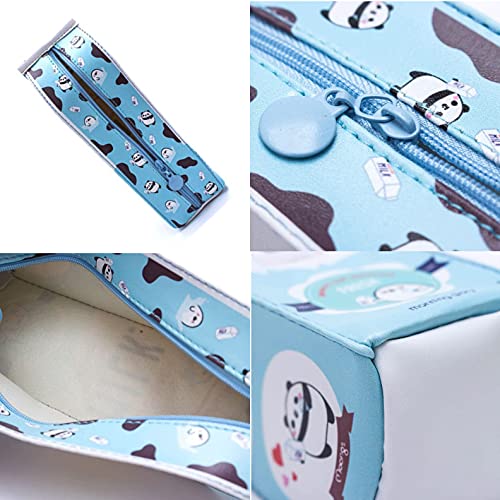 Blantye Estuche para lápices Azul, cartones de Leche de simulación, Estuche de papelería Kawaii, Estuche para bolígrafos para niñas, niños, Mujeres, Escuela Secundaria