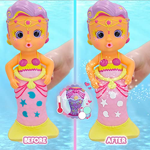 Bloopies Mermaids - Sirenita Magiche Code Audrey - Muñeca Sirena con Cola extraíble y con su Amigo del mar; rocian Agua y bolla; Juego de baño y Juegos de Agua para niños a Partir de 2 años, 84353IM1