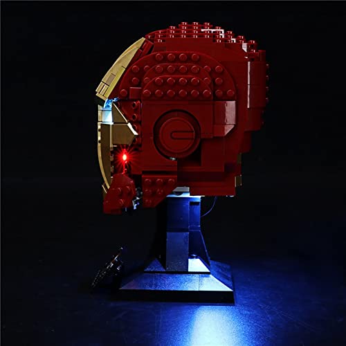 Bloques Construcción Marvel Iron Man Modelo con lámpara Avengers decoración Juguete de Montaje de Bloques de construcción Manual Kit Rompecabezas A