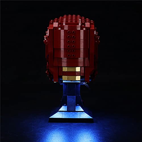 Bloques Construcción Marvel Iron Man Modelo con lámpara Avengers decoración Juguete de Montaje de Bloques de construcción Manual Kit Rompecabezas A