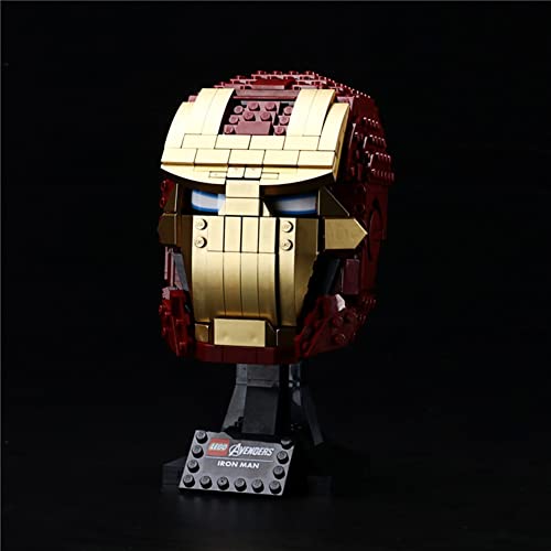 Bloques Construcción Marvel Iron Man Modelo con lámpara Avengers decoración Juguete de Montaje de Bloques de construcción Manual Kit Rompecabezas A