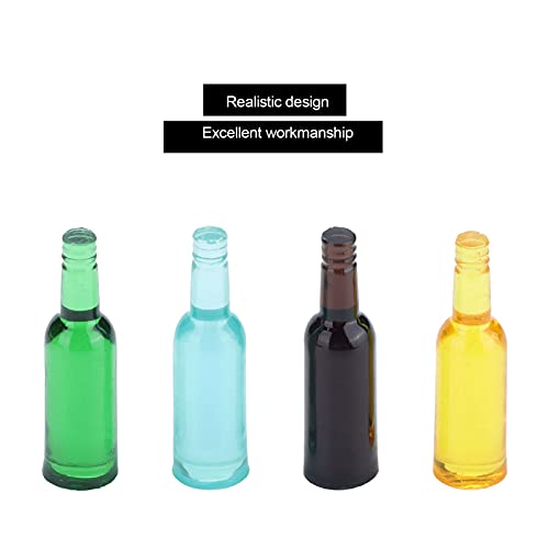 Botellas de Vino para Casa de Muñecas, Escala 1/12, Miniatura, para Casa de Muñecas, Cerveza, Bebidas, Resina, 24 Piezas para Casa de Muñecas, Restaurante, para Casa de Muñecas, Cocina para