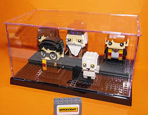 Bricklight Modelo acrílico caja de vitrina para LEGO Minifigures BRICKHEADZ 21302 71361 velocidad campeones coches pequeños