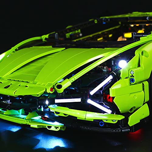 BRIKSMAX Kit de Iluminación Led para Lego Lamborghini Sián FKP 37 (con Control Remoto)