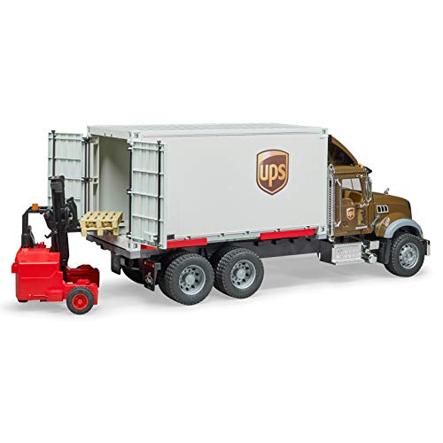 Bruder 02828 Mack Granite UPS - Camión con Carrito Elevador