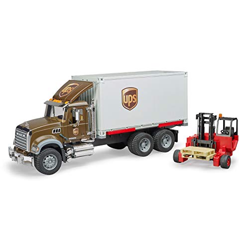 Bruder 02828 Mack Granite UPS - Camión con Carrito Elevador