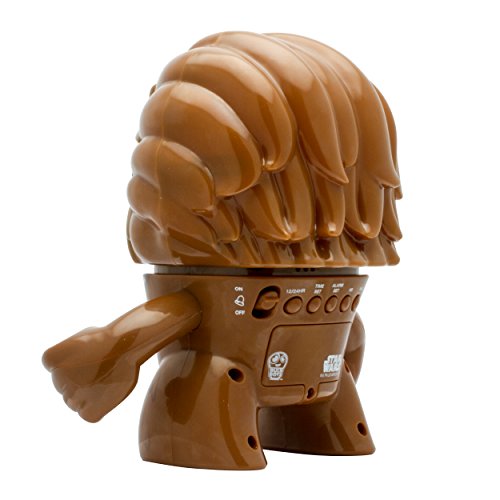 BulbBotz Despertador con luz Infantil figurita de Chewbacca de La Guerra de Las Galaxias | marrón/Negro plástico | 19 cm de Altura | Pantalla LCD | Chico Chica | Oficial