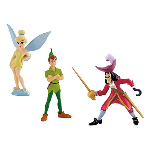 Bullyland Dispney Peter Pan - Set 3 Figures Hook Tinkerbell Pan 8 - 10 cm