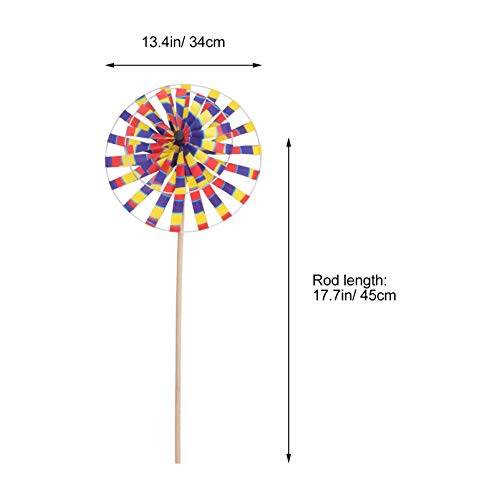 Cabilock 3 Piezas de Pinwheel Colorido Niños Molinos de Viento Redondo Arco Iris Pinwheel Juguete para Niños de Verano Piscina Cumpleaños Decoración Fiesta Favor (Color Aleatorio)