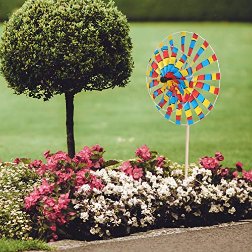 Cabilock 3 Piezas de Pinwheel Colorido Niños Molinos de Viento Redondo Arco Iris Pinwheel Juguete para Niños de Verano Piscina Cumpleaños Decoración Fiesta Favor (Color Aleatorio)