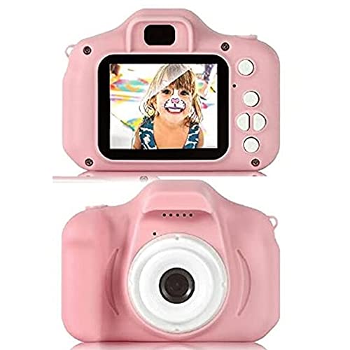 Cámara Digital para Niños 1080P 2.0" HD Selfie Video Cámara Infantil Regalos Navidad Niños Niñas de 3-10 Años Lector de Tarjetas (Rosa)