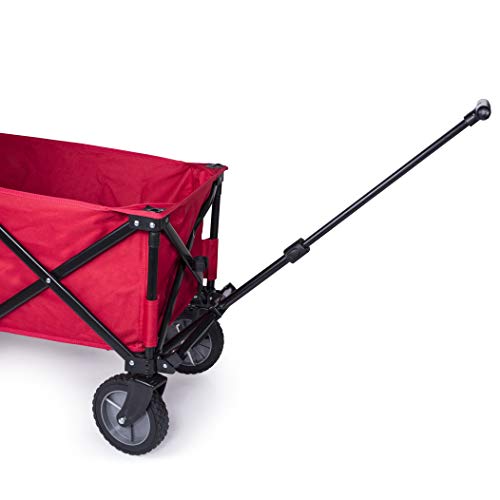 Campart Travel HC-0911 Carrito de jardín plegable, capacidad 70 kg, rojo