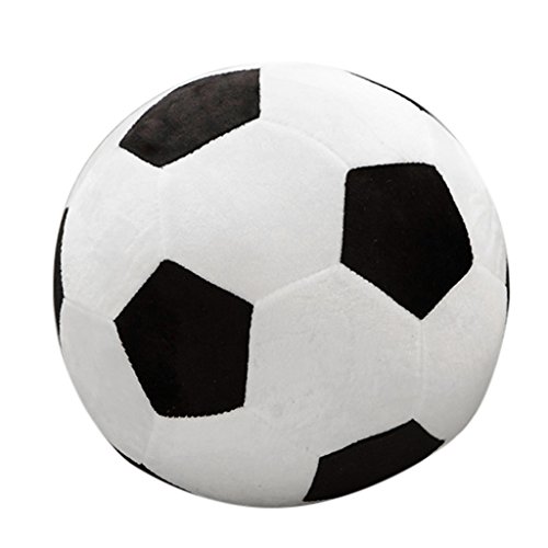 CAREMiLLE 25cm Forma de fútbol Muñeca de Peluche Pelota de fútbol Peluche de Juguete Niños Bebé Regalo Nuevo, Humidificador de Aire-Blanco y Negro