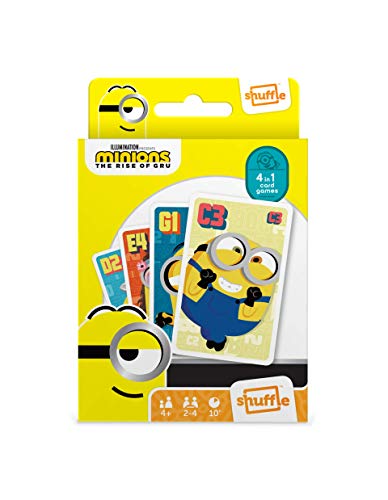 Cartamundi Juego de Cartas Shuffle Fun Minions 2 - Baraja de Cartas con 4 Juegos de Snap, Familias, Parejas y Juego de Acción