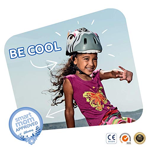 Casco de Bici para niños | Casco de Bici para niños y niñas pequeños, niños y niñas patinetes eléctricos, triciclos, Skateboarding y bicis | Casco Ciclismo Animales niño (Pink Horse)