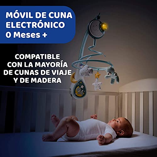 Chicco Next2Dreams Carrusel Móvil Bebé con Luces Y Música 3 En 1 Móvil Compatible + Buenas Noches Estrellitas Azul, Lámpara Bebé Multicolor con Luz Quitamiedos Y Proyector De Estrellas