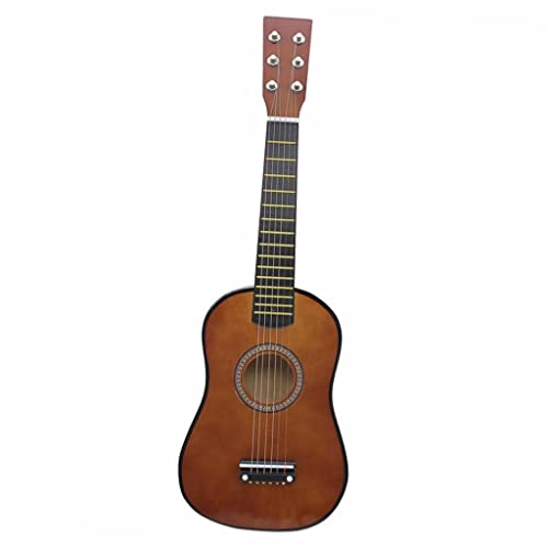 chiwanji Guitarra Acústica de 23 '' Y 6 Cuerdas con Púas, Juguete Musical, Regalo para Niños - café